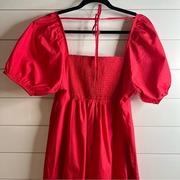 Draper James Ladies Hibiscus Square Neck Puff Sleeve Dress. Size Large. NWT. - Picture 6 of 14